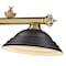Z-Lite Cordon 3 Light Billiard, Rubbed Brass & Matte Black 2306-3RB-SMB - alternate 3
